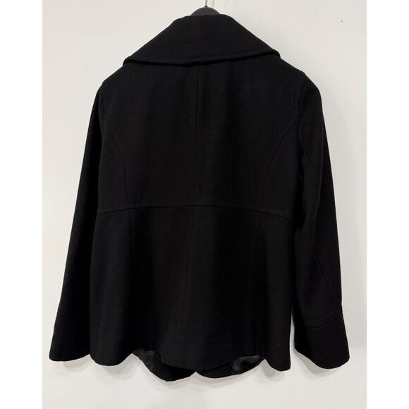 Michael Kors Women’s Double Breasted Black Pea Coat sz XL Career Office Business - Picture 2 of 4